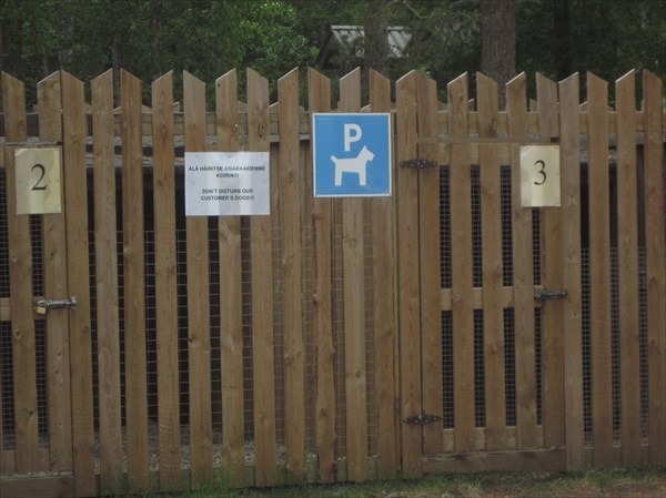 "Парковка" для собак перед зоопарком